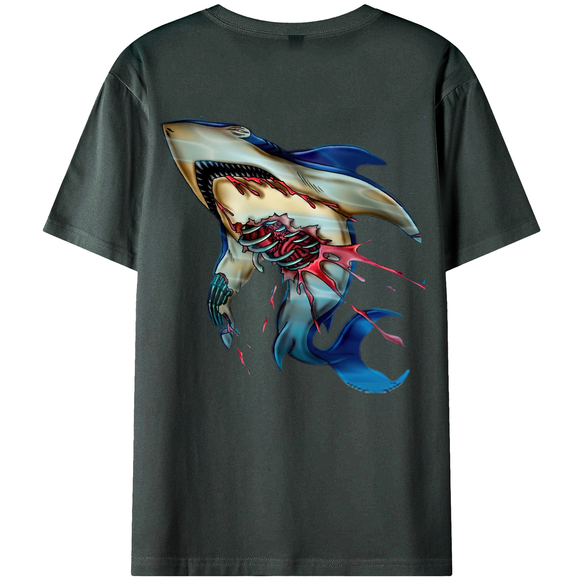 （画像用） 遊☆戯☆王 Yu-Gi-Oh! 綿100％ メンズ半袖Tシャツ（バックプリント） 通気性